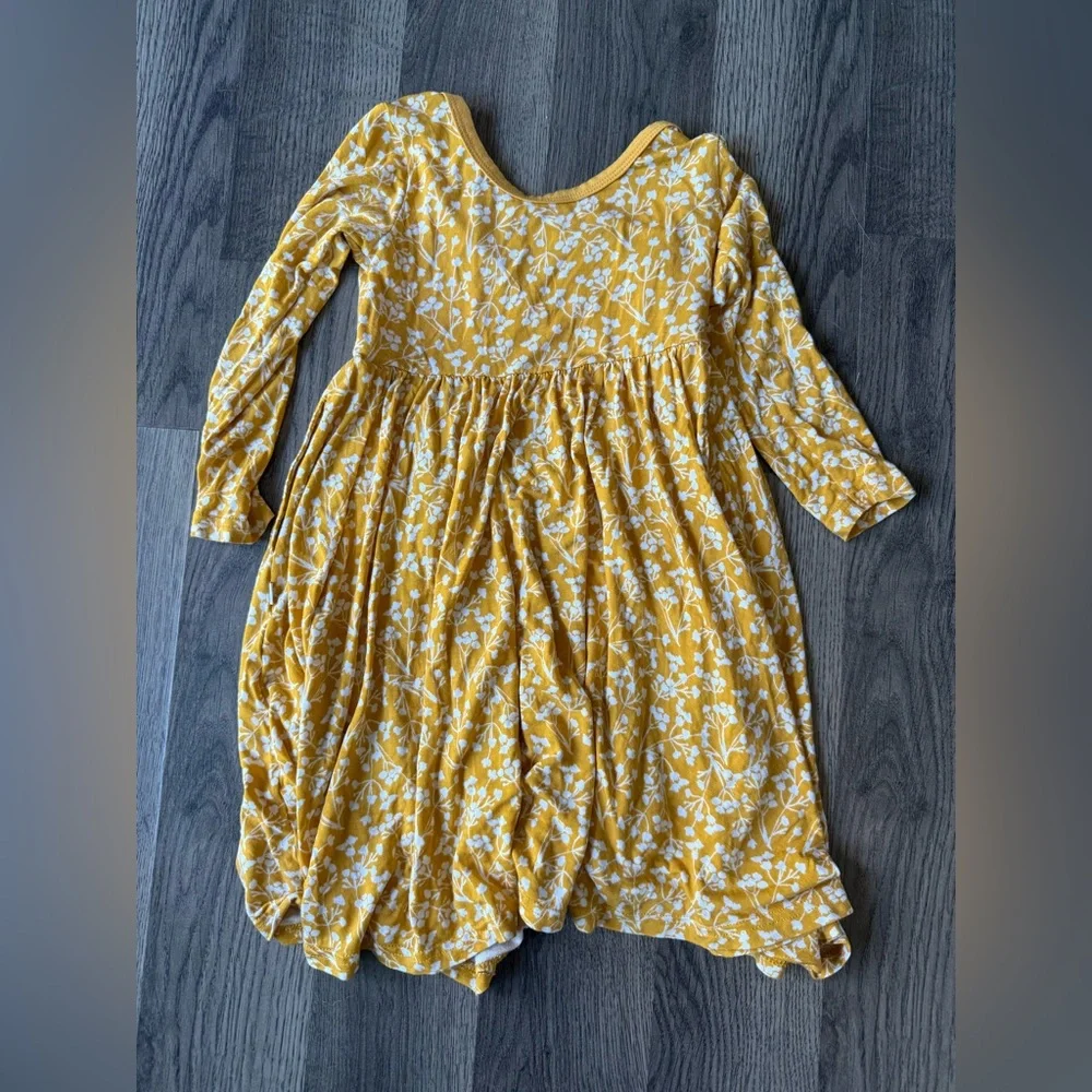 Little sleepies golden poppies long sleeve dress